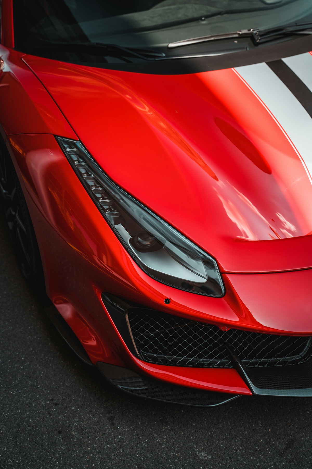 Roter Ferrari Frontdetail
